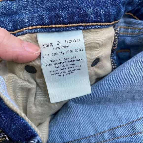 Rag& bone Dre Low-Rise Slim Boyfriend Ankle Jeans size 25 - Picture 16 of 16